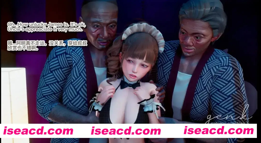 【3D动画/中文/步兵】[GEN.K] 彼女日志7 和大叔们通宵银趴 [1V]【750M】